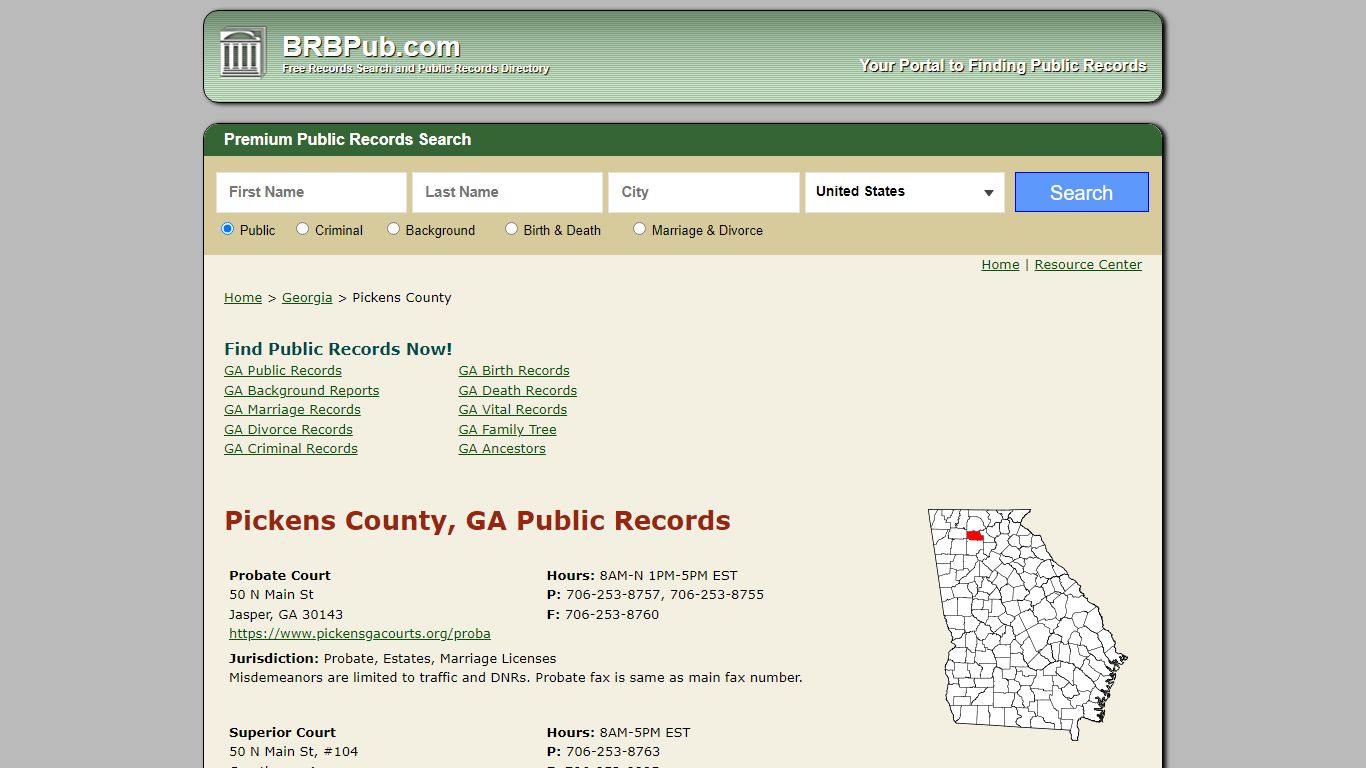 Pickens County Public Records | Search Georgia Government ...